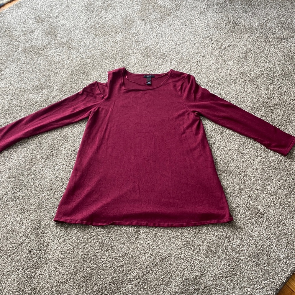 Alfani Asymmetrical Cold-Shoulder Sweater